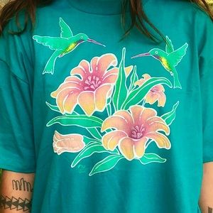 Vintage single stitch hummingbird t-shirt
